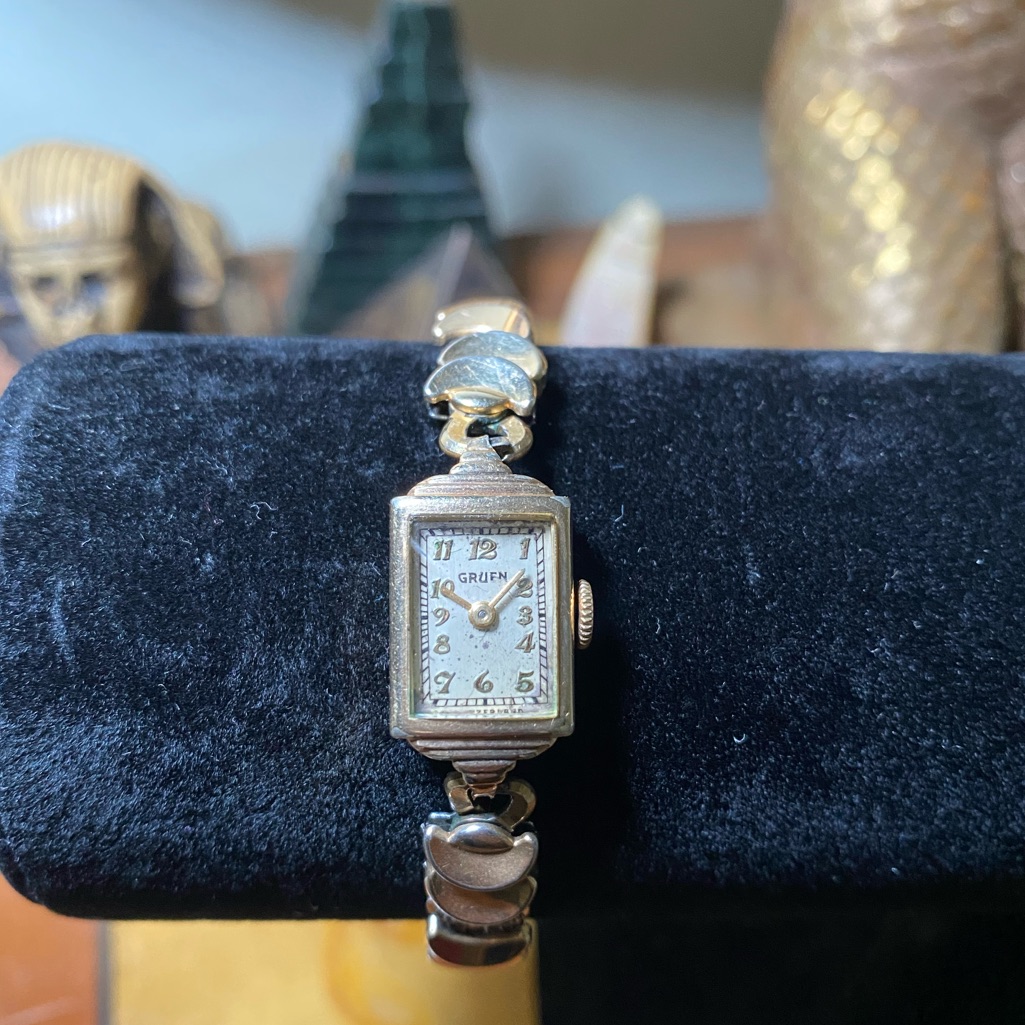 Vintage Gruen Womens Gold Filled Watch